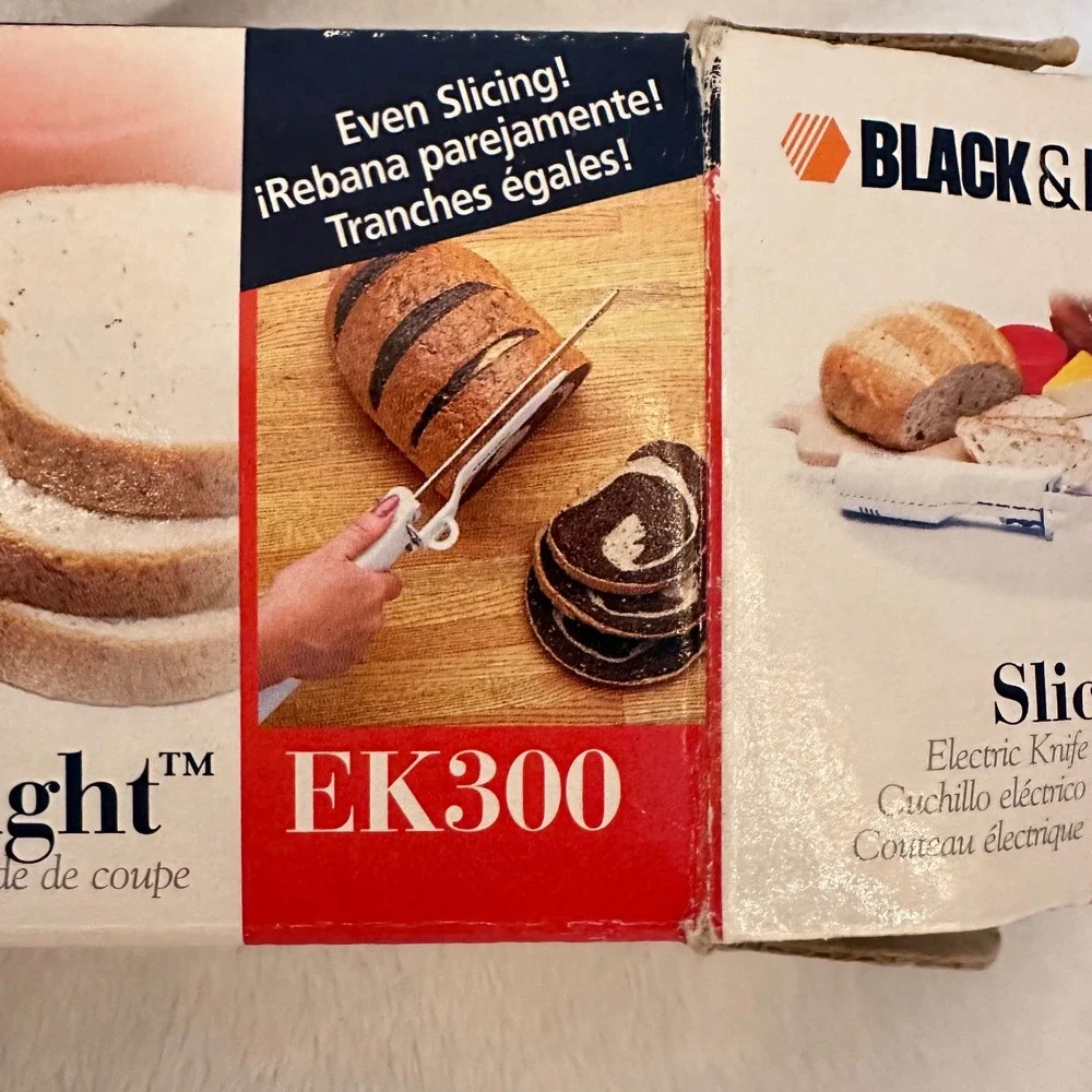 Black & Decker Electric Knife White Excellent Slice Right EK300 No Guide